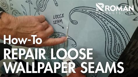 How To Repair Loose Wallpaper Seams Roman Products Youtube