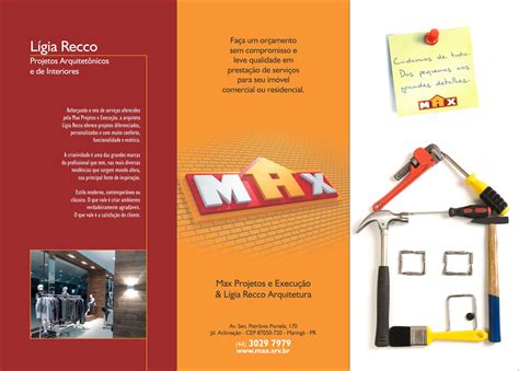 Folder De Divulgação Max Projetos E Serviços And Lígia Recco