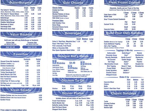 Cashews, vegetable oil (peanut, cottonseed, soybean and/or sunflower seed), salt. Culver's Menu, Menu for Culver's, South/Southwest ...