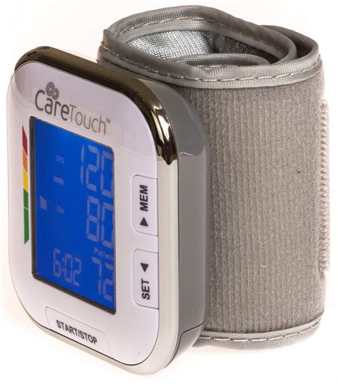Care Touch Wrist Blood Pressure Cuff Monitor Platinum Series