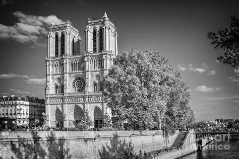 Notre Dame De Paris Black And White Photograph By Delphimages Paris