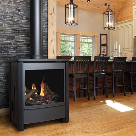 Inch Freestanding Direct Vent Gas Stove With Log Set Propane
