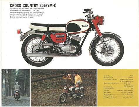 YAMAHA Brochure YDS5 YDS3 YDS3C YCS1 CS1 YA6 YJ2 1967 1968 ...