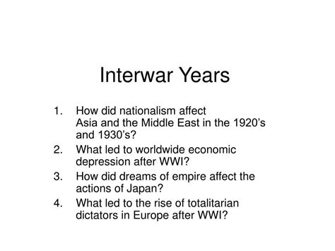 Ppt Interwar Years Powerpoint Presentation Free Download Id5639898