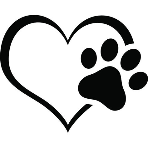 Paw Print 3 Heart Love Dog Puppy Cat Kitten Animal