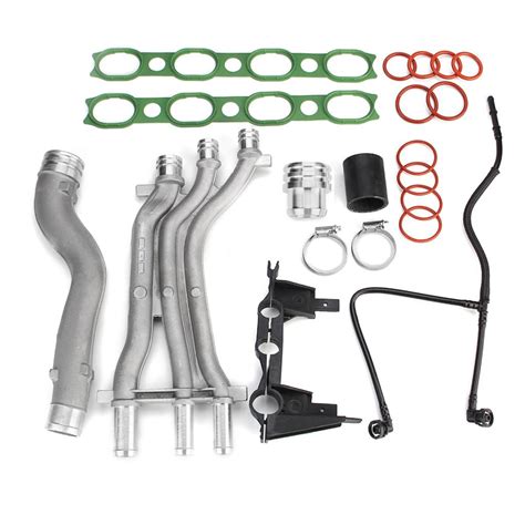 10 Pieces Coolant Pipe Upgrade Kit Aluminum For 2003 2004 2005 2006