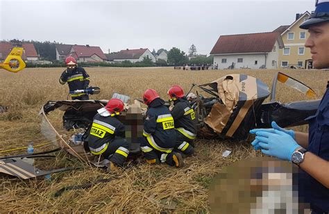 W nocy w okolicach studzienic koło pszczyny rozbił się helikopter. Wypadek helikoptera pod Opolem. Nowe informacje FOTO WIDEOZDJĘCIA - osp.pl