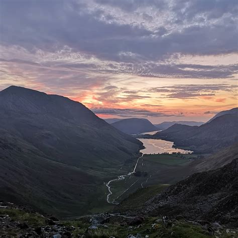 Sunset From My Bothy In The Lake District Uk Last Weekend R