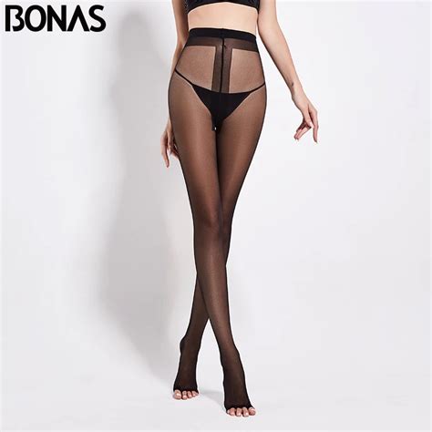 Bonas D Women S Open Toe T Crotch Nylon Tights Monochromatic Spandex