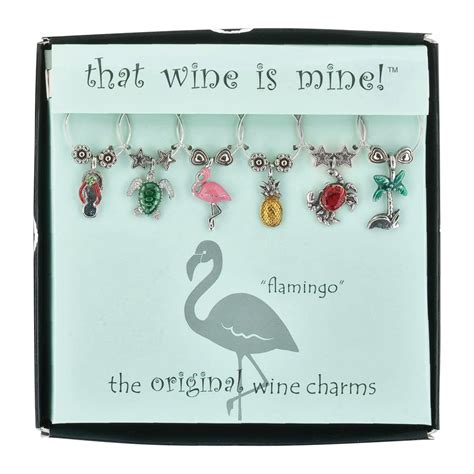 Wt 1649p Lifes A Beach Wine Charms Painted