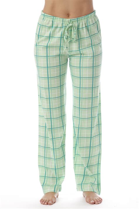 Just Love Women Plaid Pajama Pants Sleepwear Mint Plaid 2x