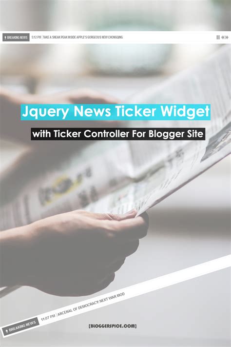 Jquery News Ticker Widget With Ticker Controller For Blogger Site