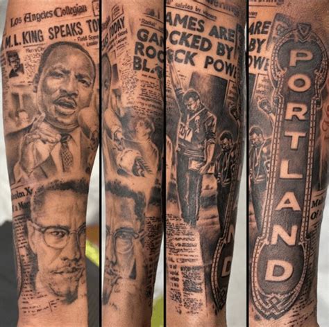 Martin Luther King Tattoo Sleeve Black People Tattoos Black Men