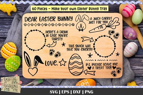 Dear Easter Bunny tray svg | Easter Bunny svg | Easter SVG