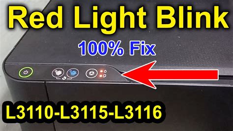Epson L3110 Red Light Blinking Solution Resetter Youtube L3100 L3115