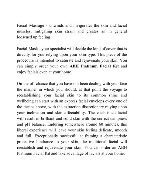 Ppt Abh Platinum Facial Kit Buy Abh Platinum Facial Kit Powerpoint Presentation Id8200178