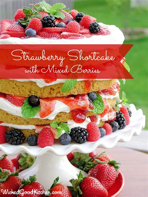 Strawberry Shortcake With Jam And Mixed Berries Paleo Dairy Free By