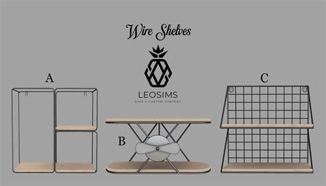 Wire Shelves From Leo 4 Sims Sims 4 Downloads