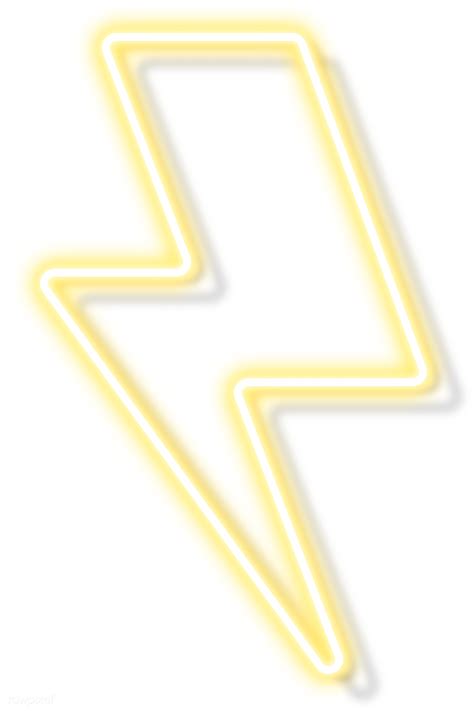 Yellow shiny lightning isolated on transparent background royalty. Lightning neon sign png | Royalty free stock transparent ...