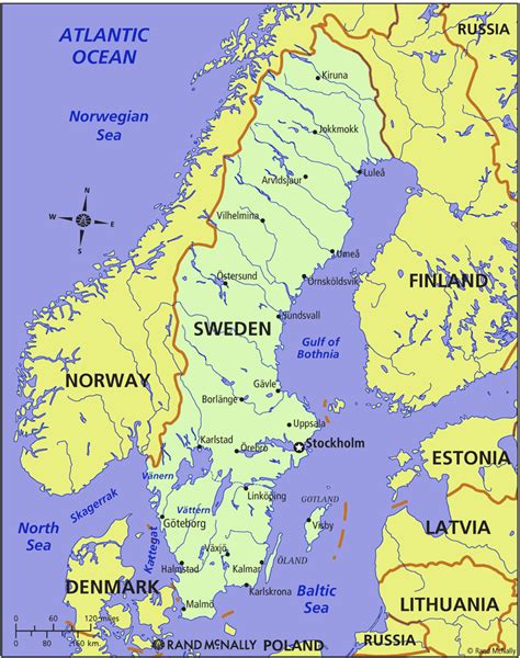 Map Of Sweden Gis Geography Cd2