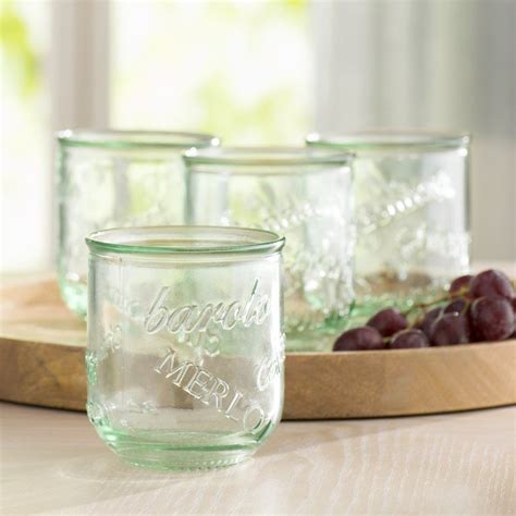 Dovecove Lairey Piece Oz Glass Stemless Wine Glass Stemware Set