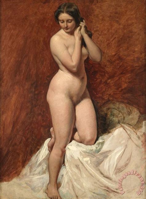 William Etty Nude From The Front Painting Nude From The Front Print