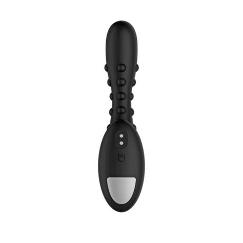 Forto Studded Pro Plug Vibrating Silicone Anal Massager Black Sex