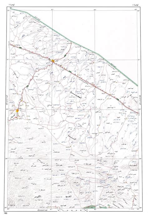 الجغرافيا دراسات و أبحاث جغرافية لوحة رقم 3 خريطة مدن عرعر وسكاكا