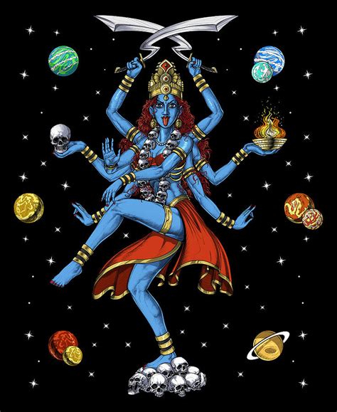 Hindu Goddess Kali Digital Art By Nikolay Todorov Pixels Merch