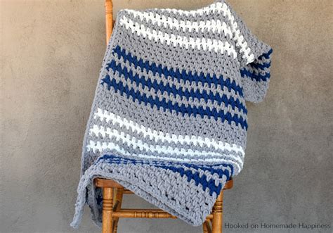 Easy Blanket Crochet Pattern Hooked On Homemade Happiness