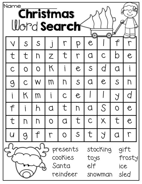 Children U 0027 S Christmas Word Search Printable 2023 Best Awesome