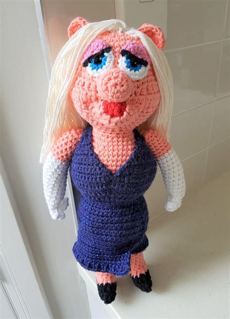 Hand Crocheted Miss Piggy Muppet Etsy