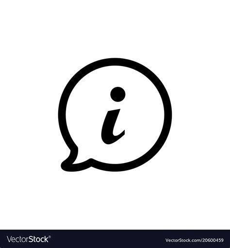 Information Icon In Flat Style Info Symbol Vector Image