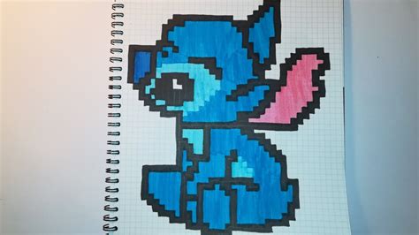 Pixel Art Stitch Disney Skolka Skubin