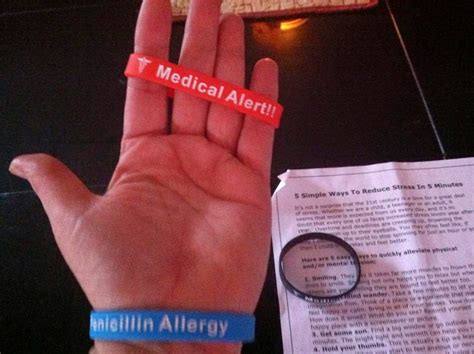 Gypsy Soul Life Penicillin Allergy Bracelet Medical Alert Silicone