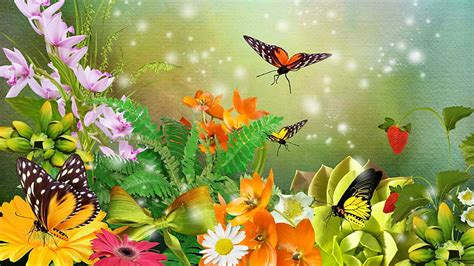 Butterfly Garden Anime Background Hd Wallpaper Hapymaher Naitou Maia