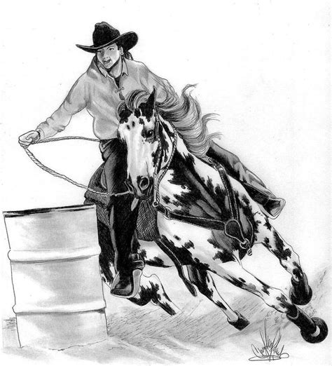 Marking Time Drawing Horse Drawings Horse Art Cowgirl Art