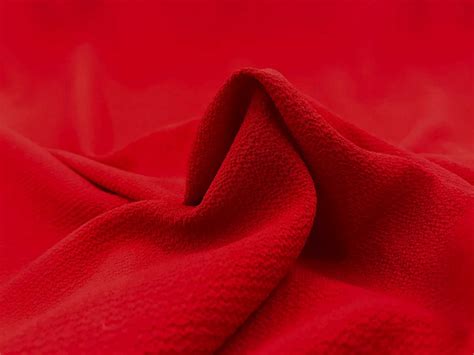 Bubble Crepe Georgette Fabric By The Yard Red