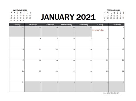 2021 Calendar Planner South Africa Excel Free Printable Templates