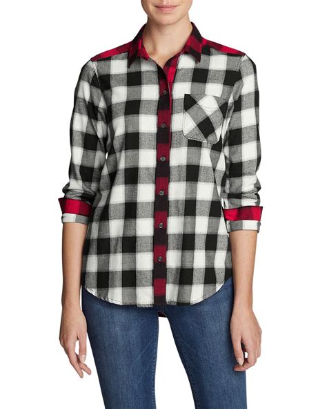 Women's Stine's Favorite Flannel Shirt - Mixed Plaid Boyfriend | Womens flannel shirt, Flannel ...