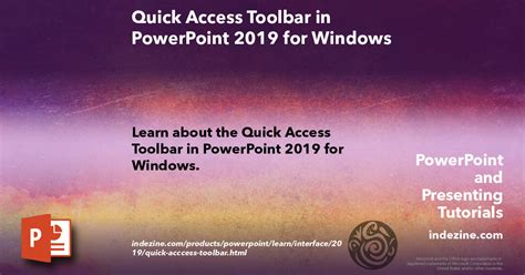 Quick Access Toolbar In Powerpoint 2019 For Windows