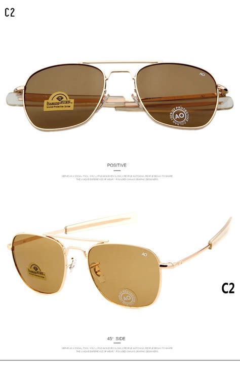 Brand New Army Military Ao Sunglasses Men American Optical Aviator Lens 12k Gold James Bond