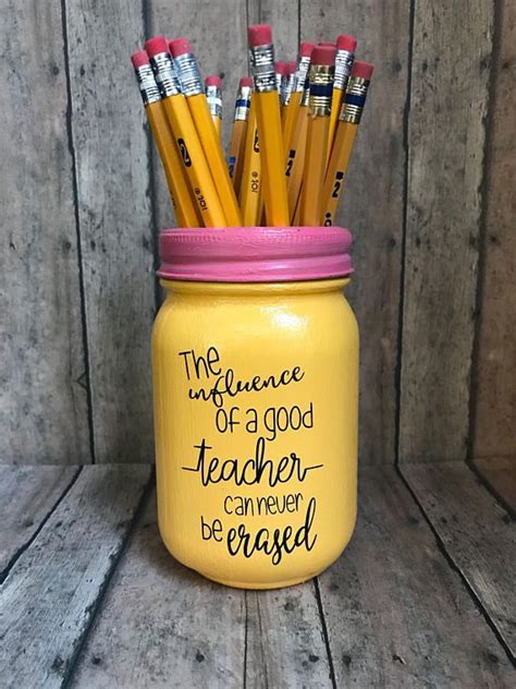 Seuss gift in a mason jar for teachers: Teacher Pencil holder mason jar pint size 16 oz the | Etsy ...