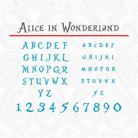 Alice In Wonderland Font Svg File Eps File Instant Etsy