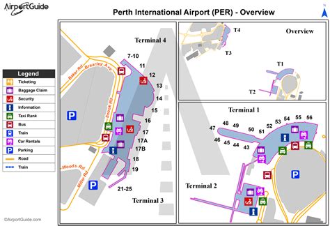 Perth Perth International Per Airport Terminal Maps