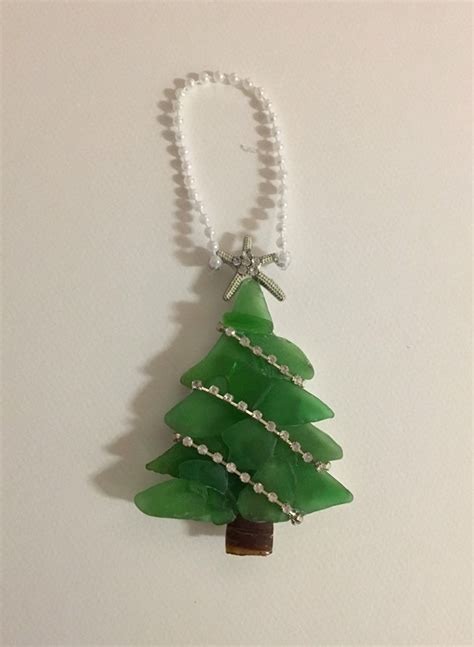 Genuine Sea Glass Christmas Tree Ornament Etsy
