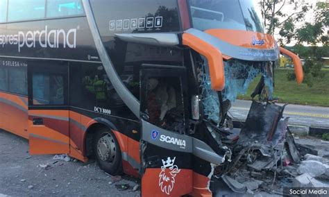 Batu 23, jalan kuala berang, kuala berang, 21700, terengganu. Two dead, 36 injured in Batu Gajah double-decker bus accident