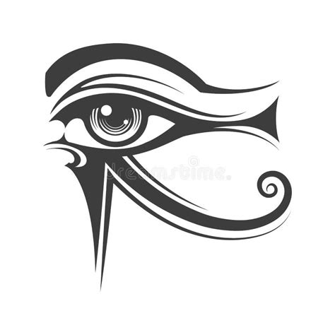Eye Of Horus Ancient Egyptian Symbol Tattoo Stock Illustration