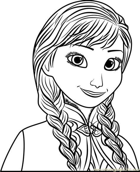 Printable Frozen Anna Coloring Pages