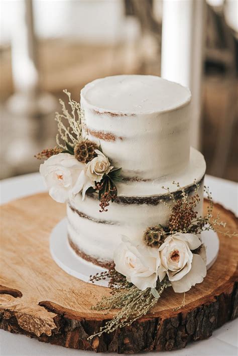Simple Boho Wedding Cake